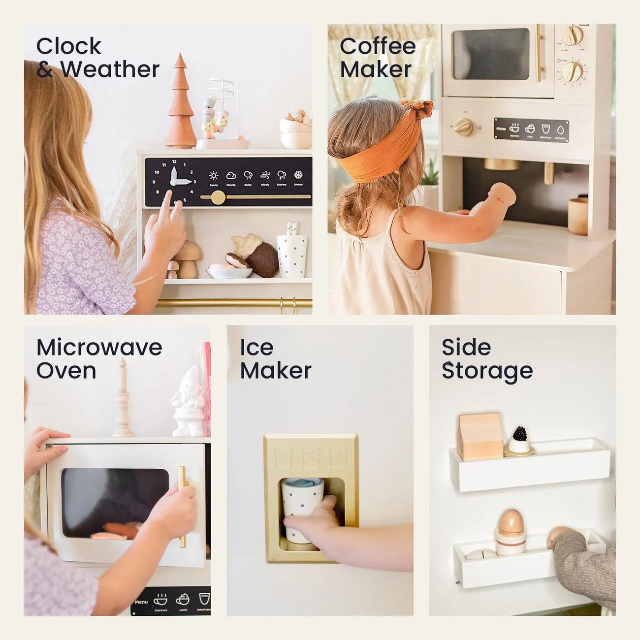 Tiny Land® Cocinita + Refri iconic crema - Pingaló Store