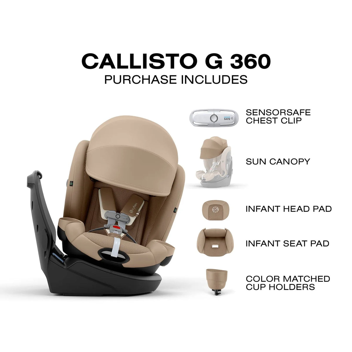 Cybex Callisto G 360 - Asiento giratorio todo en 1