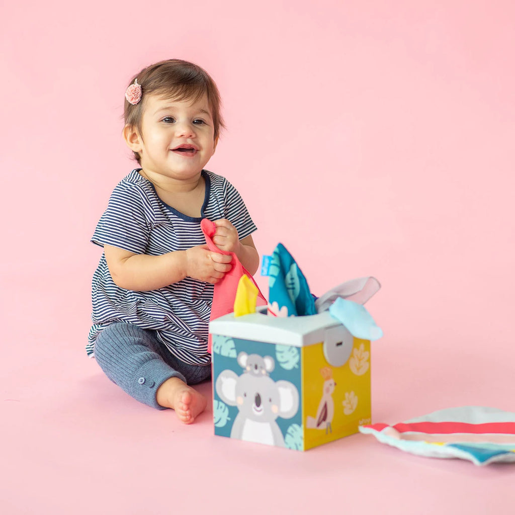 Taf Toys Savannah - Libro de actividades suave y arrugado para bebés con  enorme espejo seguro para bebés, actividades 3D, texturas y un mordedor  suave